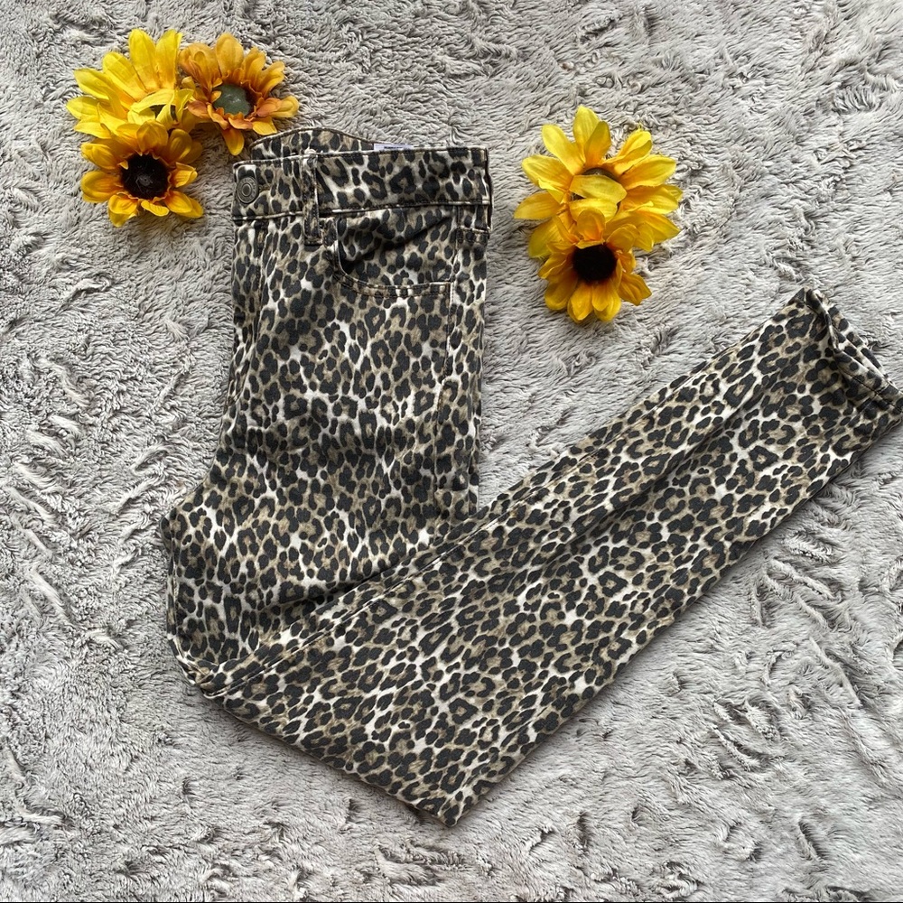 American Eagle Cheetah Print Next Level Stretch Skinny Jeans Size 10